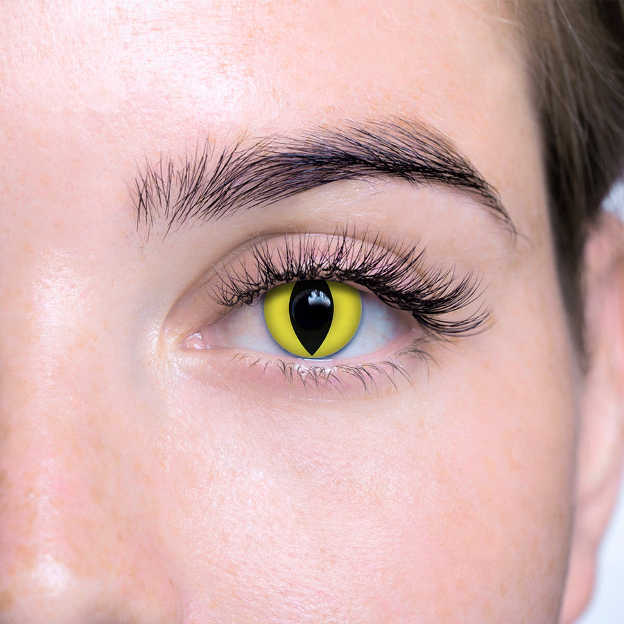 Loox Yellow Cat Theatrical Contact Lenses - FDA & Health Canada Cleared